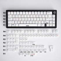 Programmer White 104+35 PBT Dye-subbed Keycap Set Cherry Profile Compatible with ANSI Mechanical Gaming Keyboard